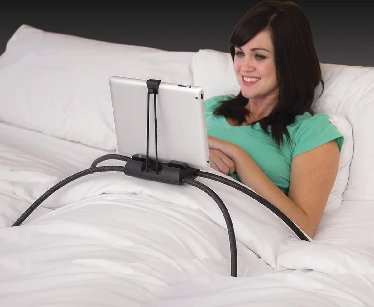 Tablet standaard - Tablet & Telefoonhouder voor het bed, de bank of een oneffen oppervlak Universeel — afbeelding 1