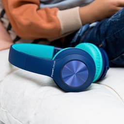 PowerLocus PLED Draadloze Koptelefoon Over-Ear voor Kinderen - LED lampjes - met Microfoon - Micro SD poort - Blauw — thumbnail 15