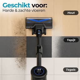 Sanovy Turbo Flex X28 Steelstofzuiger Draadloos - Zonder Zak - Op Accu - 350W - 28Kpa - Met Opzetstukken - Draadloze Stofzuiger Zonder Zak — thumbnail 5