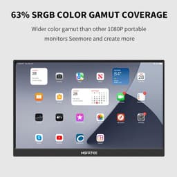 Fubzz Draagbare Monitor - 14.1 Inch IPS Scherm - Tweede Display Voor Laptop En Console - 60 Hz HDR Beeldkwaliteit - Met Ingebouwde Speakers — thumbnail 9