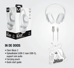 Fresh 'n Rebel Clam Blaze 2 – Draadloze Bluetooth Koptelefoon – 80 uur Speelduur – Inclusief App - Met volume wiel - Ice Grey — thumbnail 8