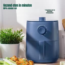 SCH® Mini airfryer - Airfryer - Airfryer klein - Blauw - 23cm x 29cm x 30cm — thumbnail 5