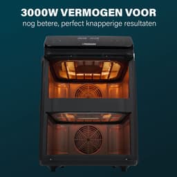 Princess Heteluchtfriteuse - 182490 - 3000W - Stack Airfryer 11,2L - PFAS-Vrij - 2 lades (Sync) - 11 Bakprogramma's - Bespaart 45% ruimte - Dubbele gestapelde lades — thumbnail 8