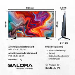 Salora 43QLEDTV - 43 Inch Smart TV - 4K QLED - Smart TV - Televisie - 2025 — thumbnail 9