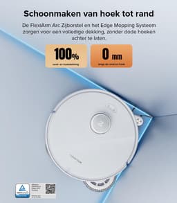 Roborock Qrevo Edge robotstofzuiger-18500Pa-met dweilfunctie&Liftable mop-anti-verstrengeling-Reactive Al-AdaptiLift-chassis-Hete Lucht Drogen-75 °C heet water mopwas-Zelfreinigend-videogesprek-Qrevo Master/S7 MaxV Ultra upgrade VS Qrevo Curv — thumbnail 13