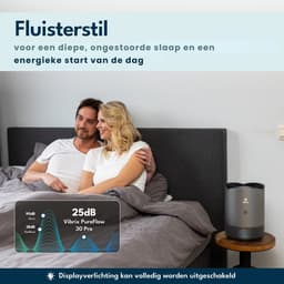 Vibrix PureFlow30 Pro Luchtreiniger / Air Purifier – EPA 14 + koolstoffilter – 180 m³/u – Voor kamers tot 30 m² – Ionisator – App-bediening – Zeer stil met slaapstand – Luchtkwaliteitindicator — thumbnail 6