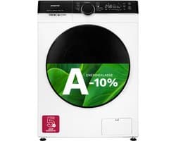 Inventum VWM8010W - Wasmachine - 8kg - 14 programma's - 1400 toeren - Energieklasse A-10% - Steam Clean - Stil: 72 dB - Wit/Zwart