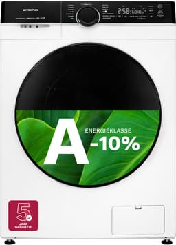 Inventum VWM8010W - Wasmachine - 8kg - 14 programma's - 1400 toeren - Energieklasse A-10% - Steam Clean - Stil: 72 dB - Wit/Zwart — thumbnail 1