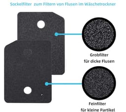 5 stuks - Droogfilters Geschikt voor Miele T1 - Droger basisfilter - Droger warmtepompdroger filter - Sokkelfilter - Warmtewisselaar sponsfilter - Pluisfilter voor condensdroger - Zwart — thumbnail 2