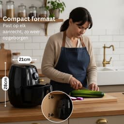 BluMill Mini Airfryer - Compacte Heteluchtfriteuse - Airfyer 2 Personen - 1000W - 2L — thumbnail 11