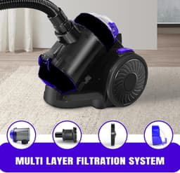 Royalty Line® VCO7221 Stofzuiger Zonder Zak - 2 Liter Cyclonische Stofzuigers - HEPA Filter - Vacuum Cleaner Met Sterke Zuigkracht - Compact en Lichtgewicht - Zwart — thumbnail 7