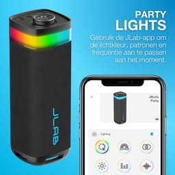 JLab Jbuds Bluetooth Speaker Draadloos - Draagbare Muziekbox - 12 uur Batterijduur - 30 Watt - Bass Boost - IPX6 Waterproof - Multipairing - Instelbare Party Lights - App Equalizer - Zwart — thumbnail 12