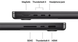 Apple MacBook Pro 14-inch - 2025 - M5 10C-CPU & 10C-GPU - 16 GB - 512GB - Spacezwart — thumbnail 8