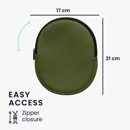 kwmobile hoes geschikt voor Anker Soundcore Q20i - 20 x 16 cm - Beschermhoes voor headset in olijfgroen - Van neopreen — thumbnail 2