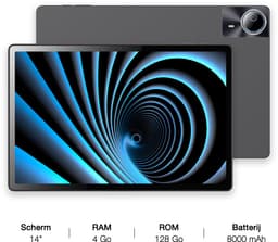 Logicom - Tablet 14 XXL - 128GB - 14 Inch - 4GB RAM - Octa Core - Zwart - Wifi - Android 15 — thumbnail 2