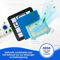 DEGG® - Filterset Geschikt voor Philips PowerPro Compact, Active & City Series - Vervangt FC8010/01 - 3-in-1 Kit — thumbnail 7