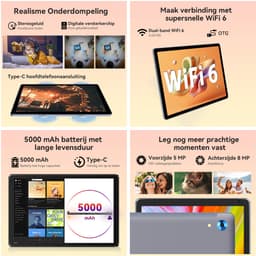Hotlight C107 - Android 15 Tablet - 10.1 inch - 24(4+20)GB RAM/128GB ROM– 5000mAh - Grijs — thumbnail 6