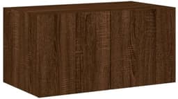 TV wandmeubel met LED verlichting 60x35x31 cm bruin eiken, muurkast, tv kast, zwevend tv meubel — thumbnail 3