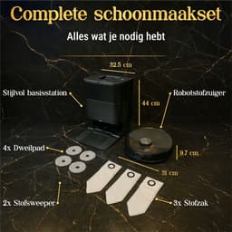 SwayTosh Nobilenta V2 – Robotstofzuiger Met Dweilfunctie – 10.000Pa – 2025 – AI Intelligence – Zelfreinigend Station & Auto-Dweilpad Reiniging – Drempels Tot 3 Cm – Volledig Beheer Via App – Robotstofzuiger Met Laadstation — thumbnail 11