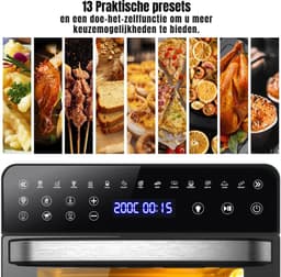 MMP® Heteluchtoven - Oven - Airfryer Oven - Zwart - 20cm x 25cm x 20cm — thumbnail 4