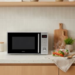Inventum MN207S Solo magnetron - 20L - 800W - 8 kookprogramma's - Display - Ontdooifunctie - Zilver — thumbnail 2
