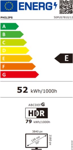 Philips 50PUS7810/12 - 50 inch - 4K QLED - 2025 - Buitenlands model — thumbnail 2