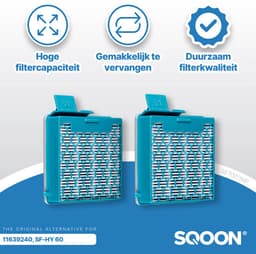 SQOON® XL Filterset geschikt voor Miele Boost CX1 stofzuiger - 2 STUKS - Gelijk aan model: SF-HY 60 - Vervangt HEPA-filter 11639240 - Voor schone en allergievrije uitblaaslucht — thumbnail 6