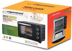 Esperanza Napoli EKO006N Mini Oven - 25 Liter - 1600W - Met Hetelucht (Convectie) - Instelbaar tot 250°C - Zwart — thumbnail 5