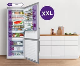 Bosch KGN49AIBT - Serie 6 - Koelkast - Koel-vriescombinatie - 203 x 70 cm - Extra breed - RVS - Energielabel B - Zeer stil- Total No Frost: Nooit meer ontdooien - VitaFresh XXL 0°C: houd etenswaren langer vers met extra ruime vershoudlades — thumbnail 5