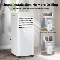Mobiele Airconditioning 9000 BTU - 3-in-1 Koeler, Luchtontvochtiger en Ventilator met Afstandsbediening — thumbnail 2