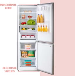PRIMO PR183CIN Koelvriescombinatie - No Frost - 338L - Vrijstaande Koelkast - C - 35dB Stil - Inox — thumbnail 12