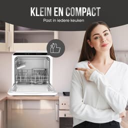 GudeaSmart® Mini Vaatwasser Incl. App – Afwasmachine – 5 Programma’s – 900 Watt – 42,5 x 42,8 x 45,8 cm - Wit — thumbnail 8