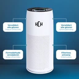 HCH Luchtreiniger - Air Balance - Air Purifier - HEPA filter - Werkt tegen huisstofmijt, hooikoorts, allergie en stof - 3 standen + slaapstand en automatische stand - Luchtkwaliteit indicator - 500 m² - CADR 300 m³/h - Stil, 20 db — thumbnail 5