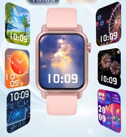 Smartwatch voor Dames en Heren - RVS, Siliconen Bandje - Hartslagmeter - Stappenteller - Slaapmonitor - Multisport - Compatibel met Android en iOS - Waterproof - Zwart en Roze — thumbnail 7