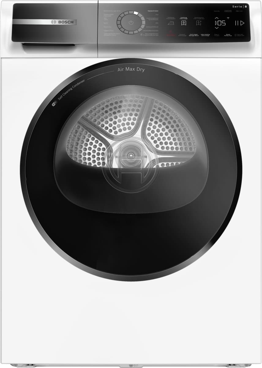 Bosch WRB247D0FG - Serie 8 - Wasdroger - Warmtepompdroger - 9 kg - Energielabel A - Zelfreinigende condensor Blijvend energiezuinig - Air Max Dry: perfecte droogresultaten en laag energieverbruik. — afbeelding 1