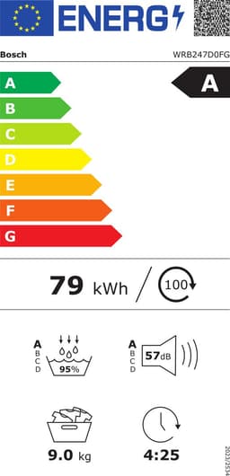 Bosch WRB247D0FG - Serie 8 - Wasdroger - Warmtepompdroger - 9 kg - Energielabel A - Zelfreinigende condensor Blijvend energiezuinig - Air Max Dry: perfecte droogresultaten en laag energieverbruik. — thumbnail 2