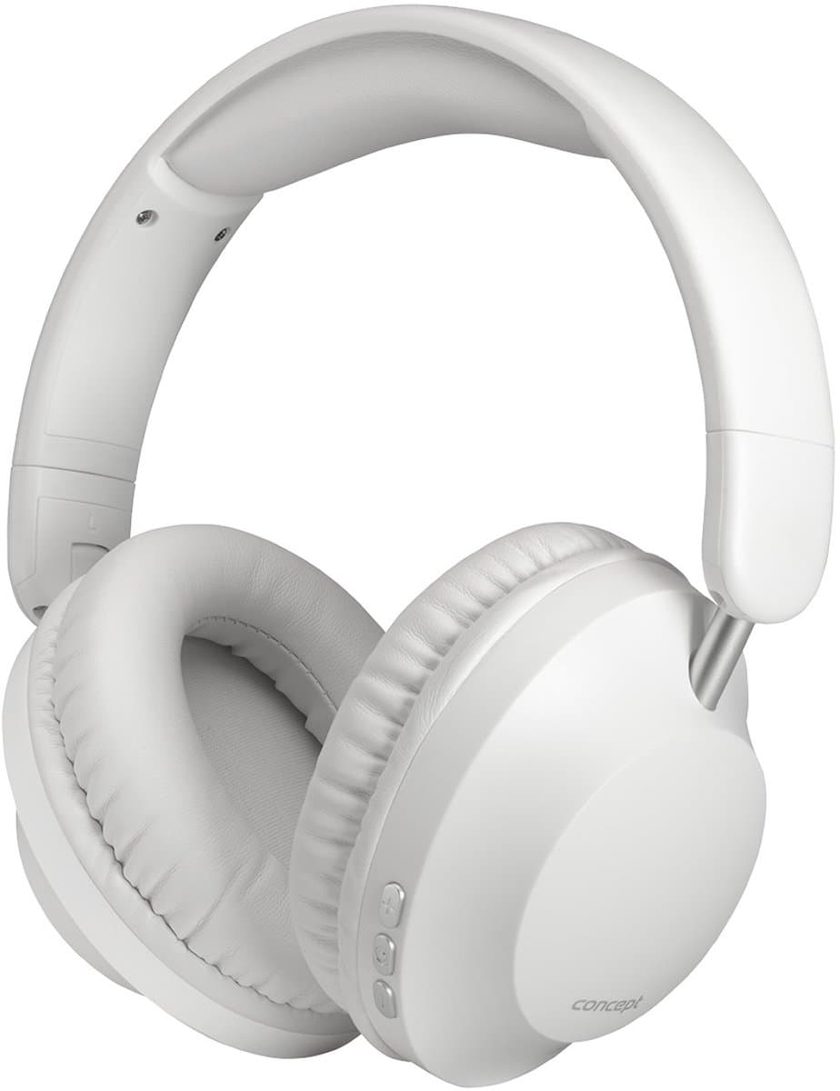 Concept HS4081 SoundJoy - Draadloze hoofdtelefoon - Tot 45 uur - Bluetooth 6.0 - Actieve ruisonderdrukking tot 18 dB - Wit — afbeelding 1