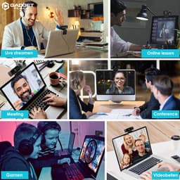 Full HD Webcam met Ruisvrije Microfoon - Incl. Tripod en Webcam Cover - 1080P - Voor Laptop en PC - Windows en Mac — thumbnail 8