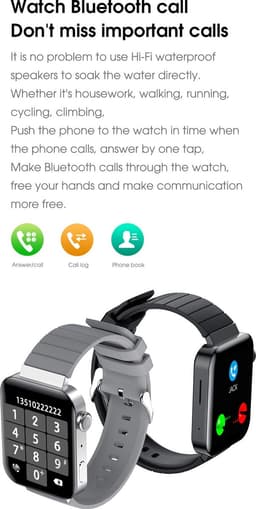 DrPhone iNX - Metalen Smartwatch Bluetooth Bellen - Microfoon - Hartslag - Stappen - Mannen / Vrouwen - IOS/Android - Zilver — thumbnail 7