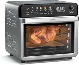 Klarstein Airfryer AirGlaze Digitale Kleuren Heteluchtfriteuse – 34 liter, 2200 W, 19 Programma's, Rotisserie, Touchscreen, 40-350 °C, Pizzasteen & Grillroosters, Roestvrij Staal, Dubbelwandige Deur, Zwart - voor Keuken - Heteluchtoven — thumbnail 1