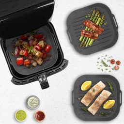 Fentic Airfryer Siliconen Bakje + Oven Wanten – 20,5 cm - Geschikt voor Philips, Cosori, Ninja, Tefal, Cecotec – Accessoires voor Airfryers - Grijs — thumbnail 7