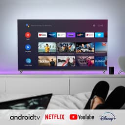 STRONG - 32” HDTV (80 cm) SRT32HD5553 - Connected TV met Android TV - Chromecast - Google assistant - Wifi - Bluetooth - HDR - NETFLIX - Drievoudige tuner - 2 HDMI-poorten (1 ARC) + 1 USB-poorten + Mini-AV + Antenne/Sat Jack - Zwart — thumbnail 9