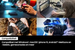 Samsung Portable T9 - Externe SSD - USB C 3.2 - Inclusief USB C en USB A kabel - Geschikt voor iPhone USB C - 1 TB — thumbnail 4