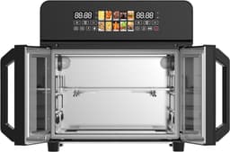 Airfryer Oven XXL 23L – 2400W Heteluchtfriteuse met Dubbele Deur, 10 Programma’s, 50-200°C – Zwart – Royal Swiss® — thumbnail 3