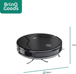 BrinQ Goods - Krachtige Robotstofzuiger Met Dweilfunctie - Met Laadstation - Dweilrobot - Met Afstandsbediening En App - Geschikt voor Huisdieren - Slimme Navigatie — thumbnail 8