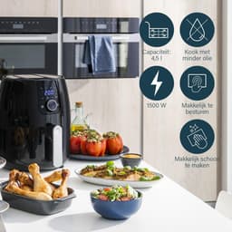 Princess Digitale Airfryer XXL 182025 - Heteluchtfriteuse - 4.5 liter - 8 voorgeprogrammeerde programma’s - Inclusief grillrek - 1500 W - Zwart — thumbnail 8