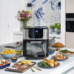 Princess Airfryer Oven DeLuxe 182075 - Heteluchtfriteuse - Extra groot 11 liter - PFAS vrij - 10 automatische programma's - RVS/Zwart — thumbnail 14