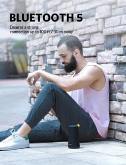 EarFun UBOOM® Draadloze bluetooth 5.0 speaker - IPX7 Waterproof - Ingebouwde microfoon - Activate Voice Assistant - 360° geluid - Zwart — thumbnail 14