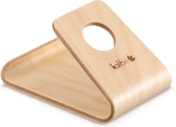 kalibri standaard voor mobiele telefoons - Universele standaard - Voor smartphones en tablets - Antislip - Berkenhout - Lichtbruin — thumbnail 4