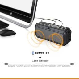 AUKEY Bluetooth-luidspreker, draadloze buitenluidspreker met speeltijd van 16 uur, water- — thumbnail 4